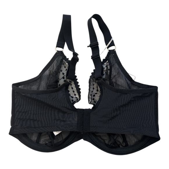 Elomi Women's Matilda Underwire Plunge Bra Black Size 36J Unpadded Side Support - Picture 3 of 7